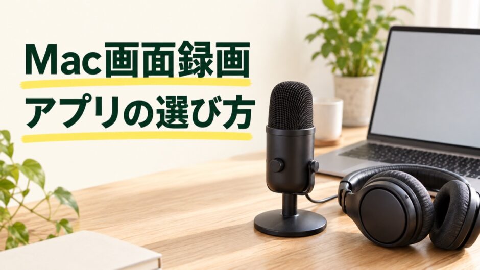 Macの画面録画アプリを音声・編集・料金で選ぶ記事のアイキャッチ