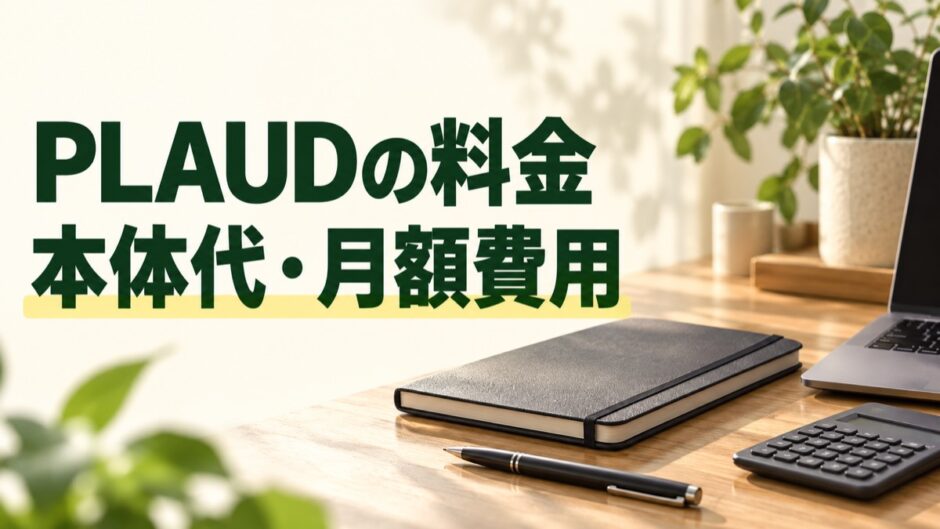 PLAUDの本体代と文字起こしプランの月額費用