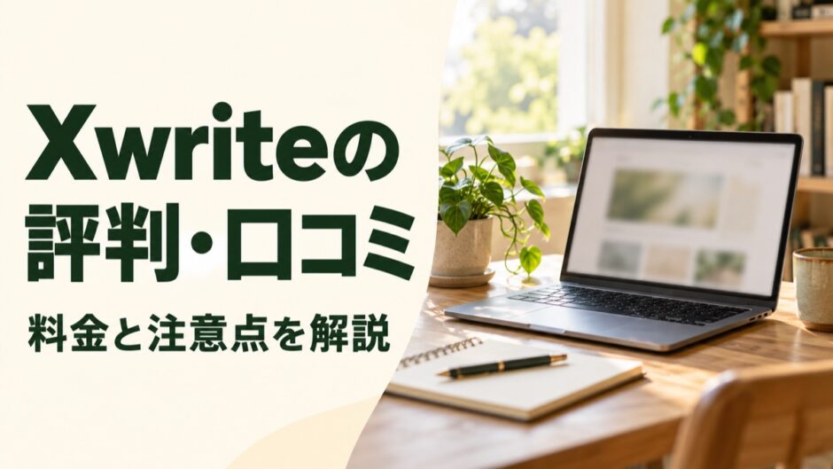 Xwriteの評判・口コミと料金・注意点を解説する記事のアイキャッチ