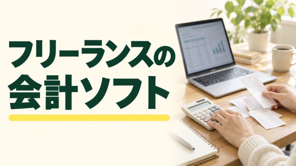 フリーランスの会計ソフトを比較する記事のアイキャッチ