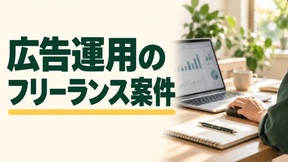 広告運用のフリーランス案件を紹介する記事のアイキャッチ