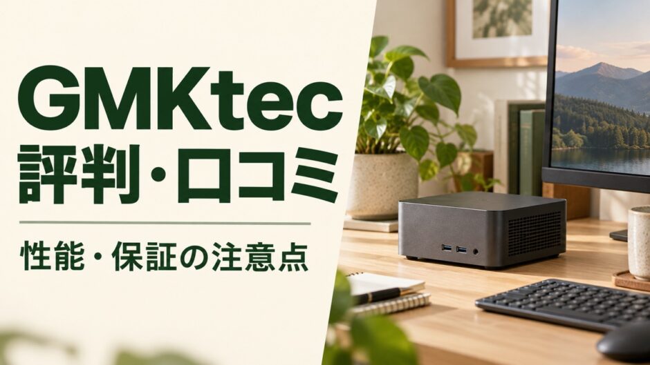 GMKtecの評判・口コミと仕事用ミニPCの性能・保証の注意点