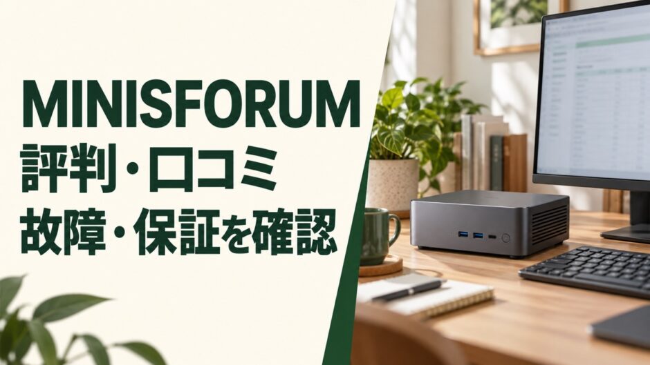 MINISFORUMの評判・口コミと故障・保証を確認する記事のアイキャッチ