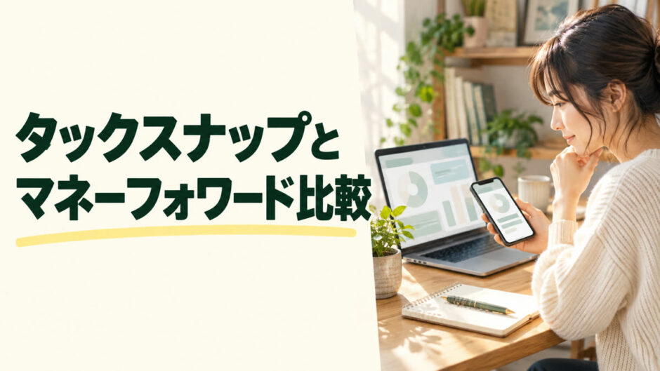 タックスナップとマネーフォワードの比較記事のアイキャッチ