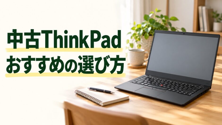 中古ThinkPadのおすすめ機種と選び方を紹介する記事のアイキャッチ