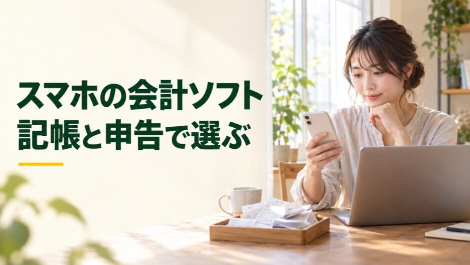 スマホの会計ソフト：記帳と申告で選ぶ