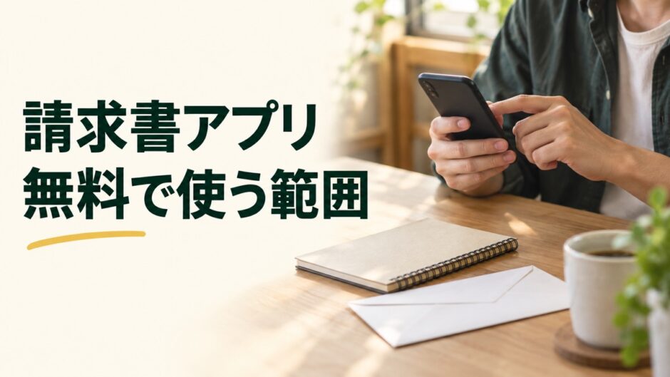 請求書アプリ：無料で使う範囲
