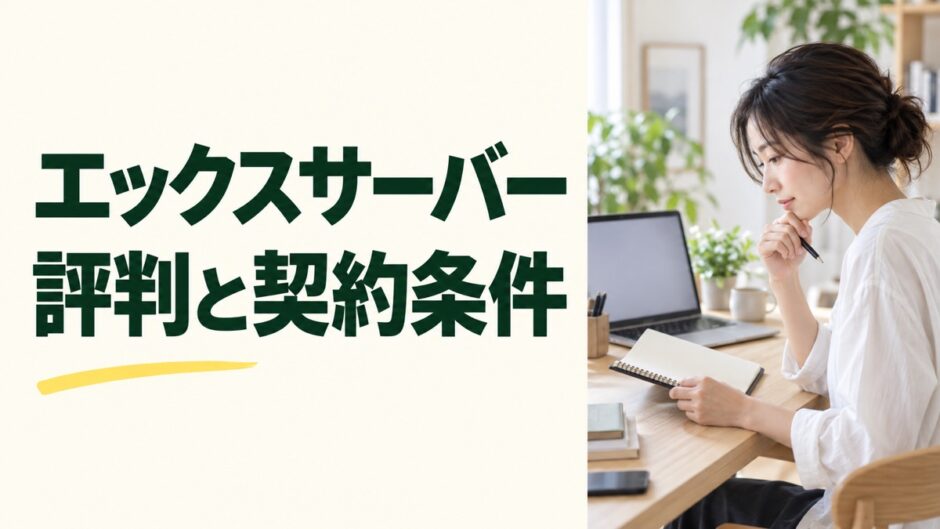 エックスサーバーの評判と料金・利用条件を確認する記事のアイキャッチ