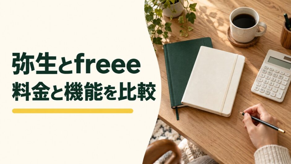 弥生 freee 比較の記事専用アイキャッチ